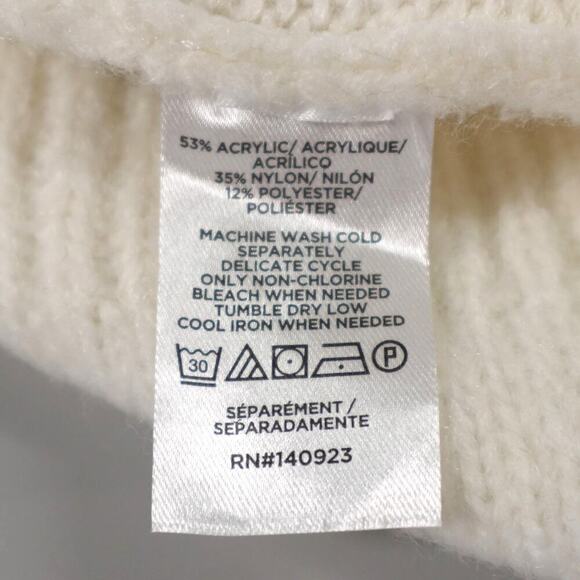 Loft Bobble Sweater Womens XXS Cream Gradient Polka Dot Knit Mock Neck 80s Retro - Picture 14 of 16